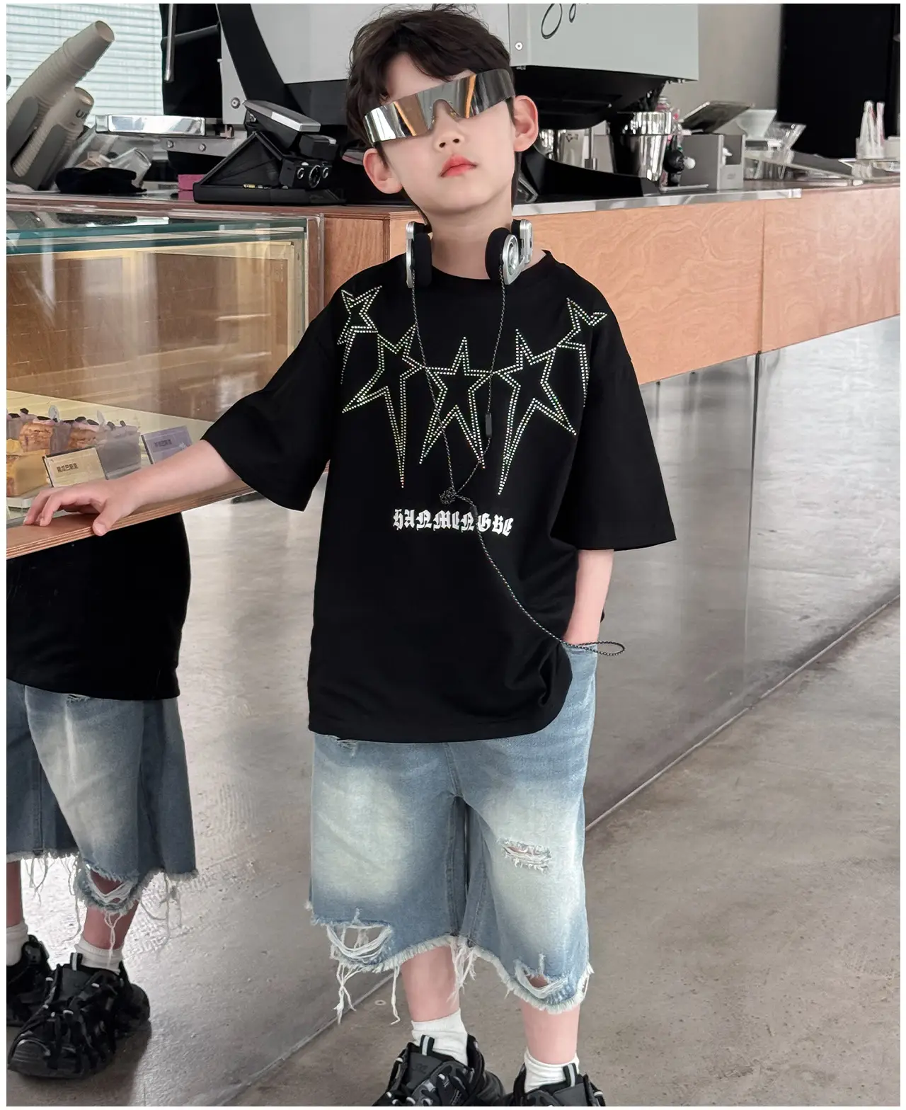 2025 Boys Letter Print T-Shirt White Cool Style — feature 16