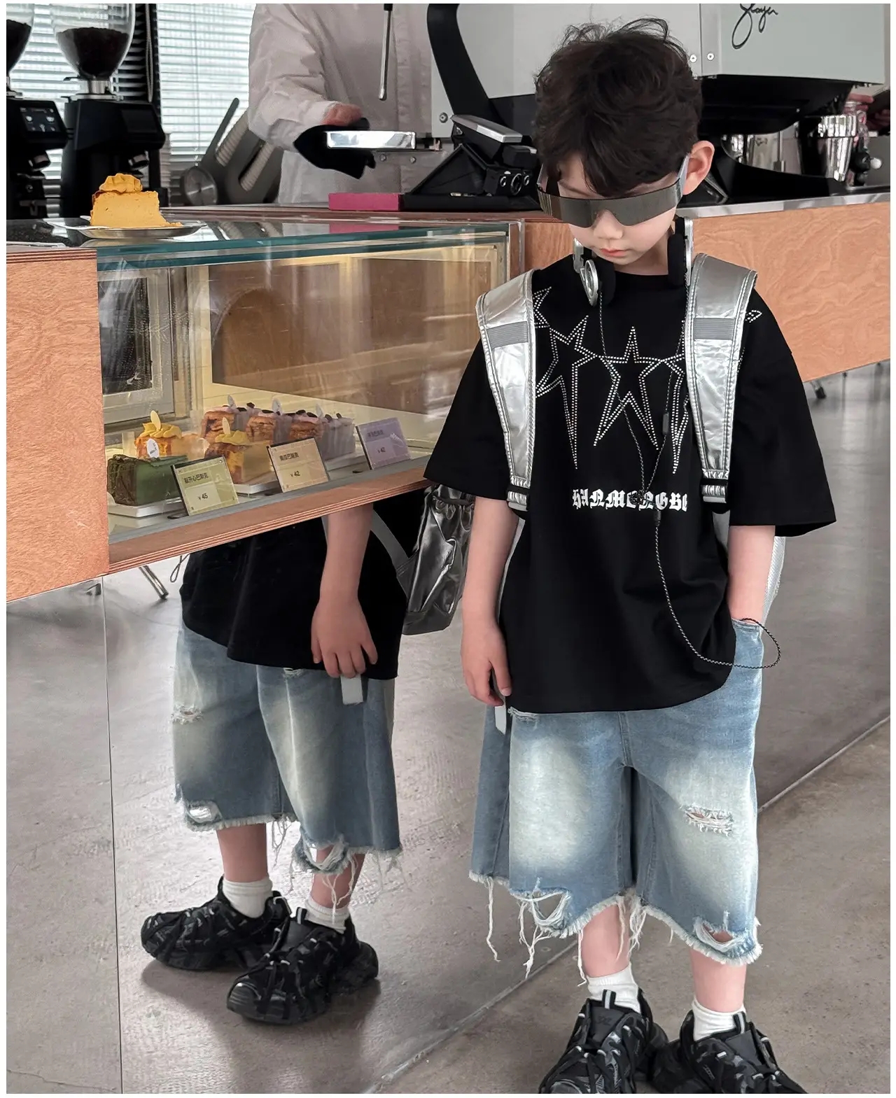 2025 Boys Letter Print T-Shirt White Cool Style — feature 19