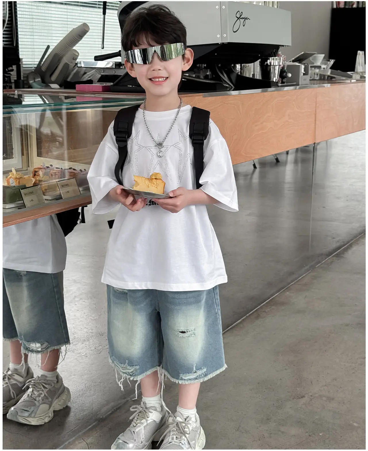 2025 Boys Letter Print T-Shirt White Cool Style — feature 24
