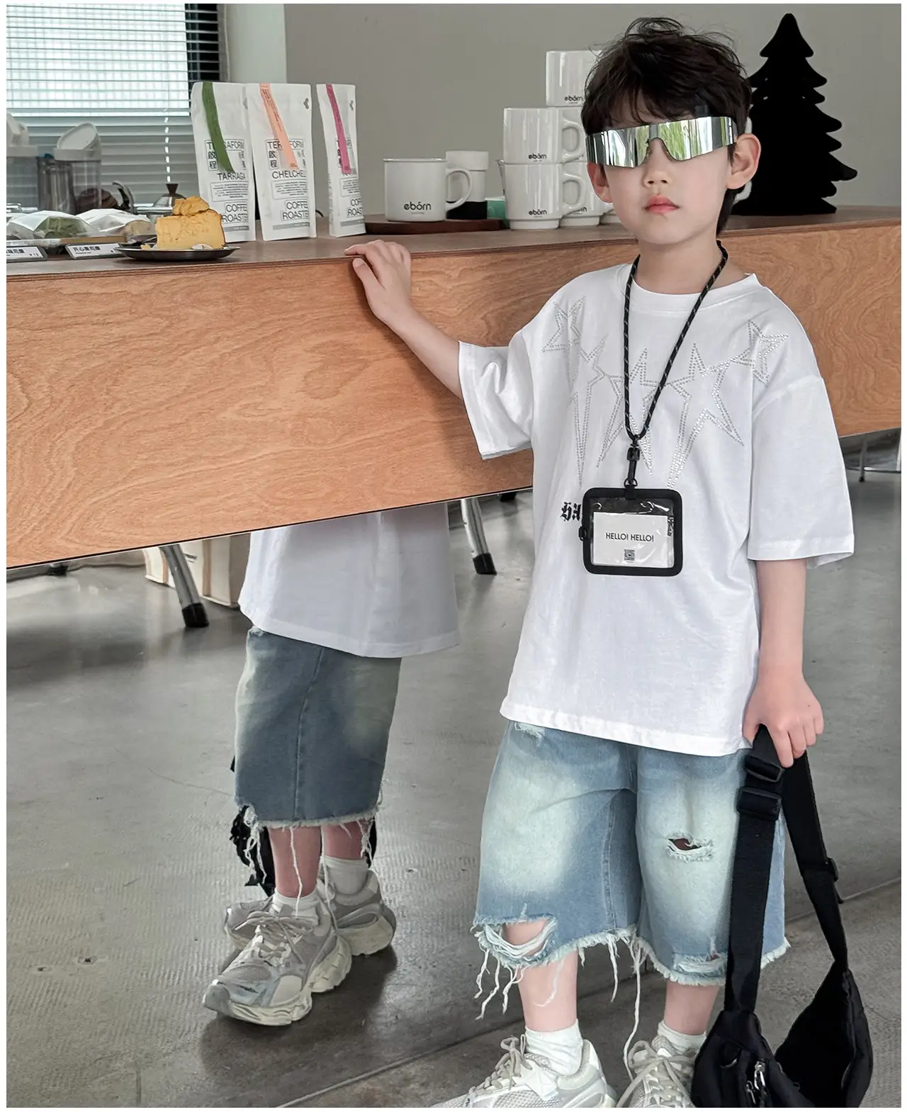 2025 Boys Letter Print T-Shirt White Cool Style — feature 26