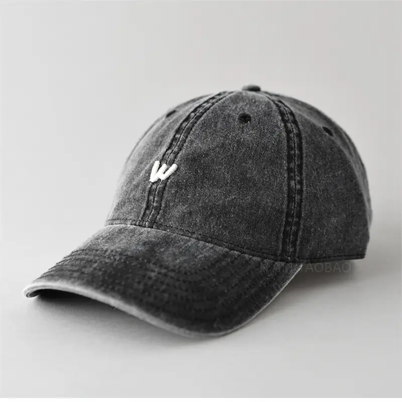 Men's Burgundy Embroidered Baseball Cap with Logo - Image 11