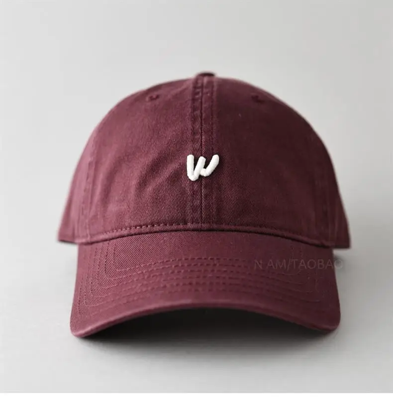 Men's Burgundy Embroidered Baseball Cap with Logo — feature 13