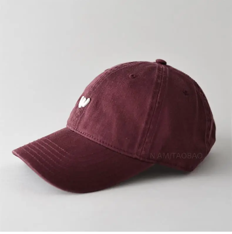 Men's Burgundy Embroidered Baseball Cap with Logo — feature 14