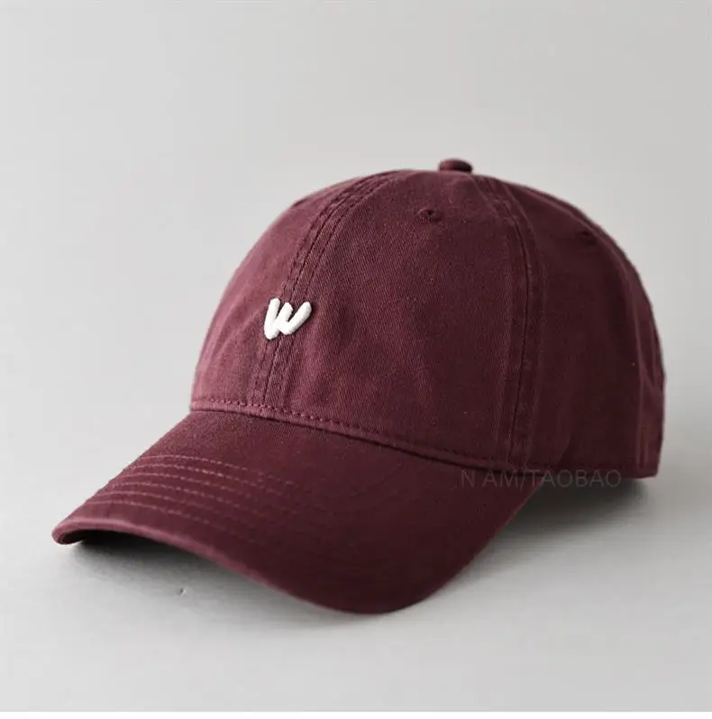 Men's Burgundy Embroidered Baseball Cap with Logo — feature 2