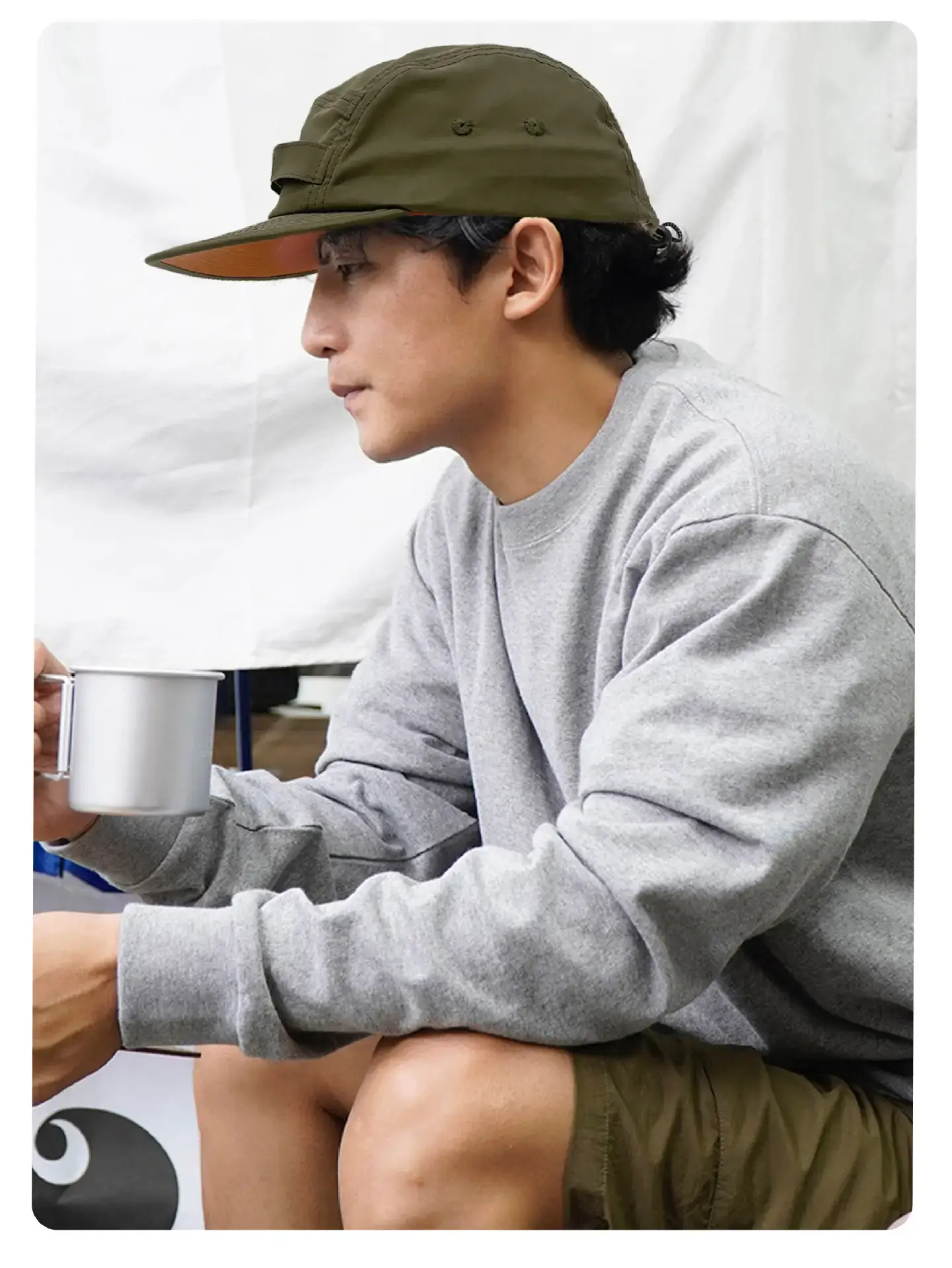 Green Flat-Brim Baseball Cap for Women & Men — feature 4