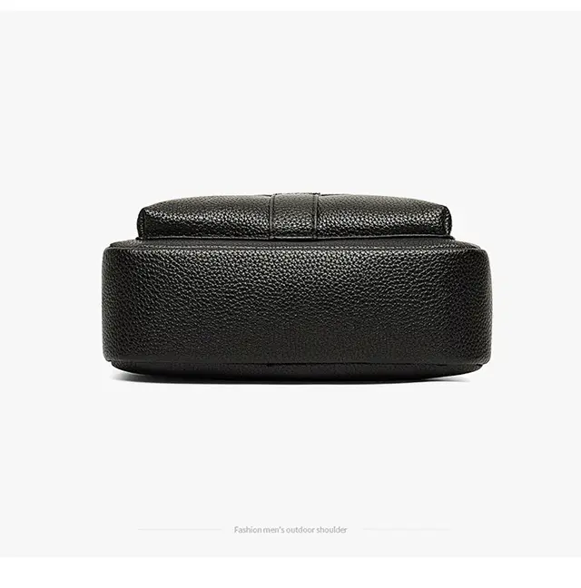 Men's Waterproof Crossbody Bag Pebbled Leather One-Piece — feature 24