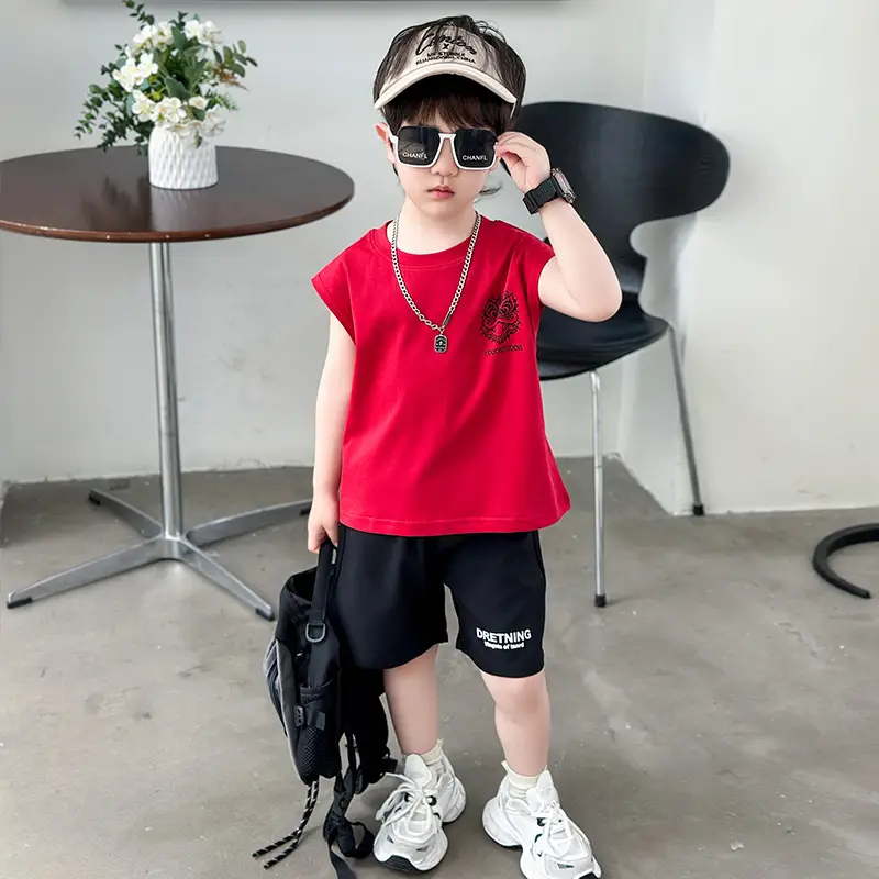 Boys Red T-Shirt Short Sleeve Summer 2025 - Image 5
