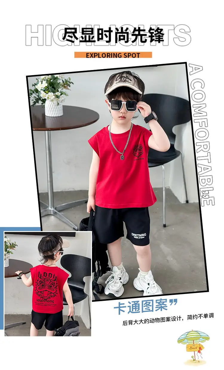 Boys Red T-Shirt Short Sleeve Summer 2025 — feature 2