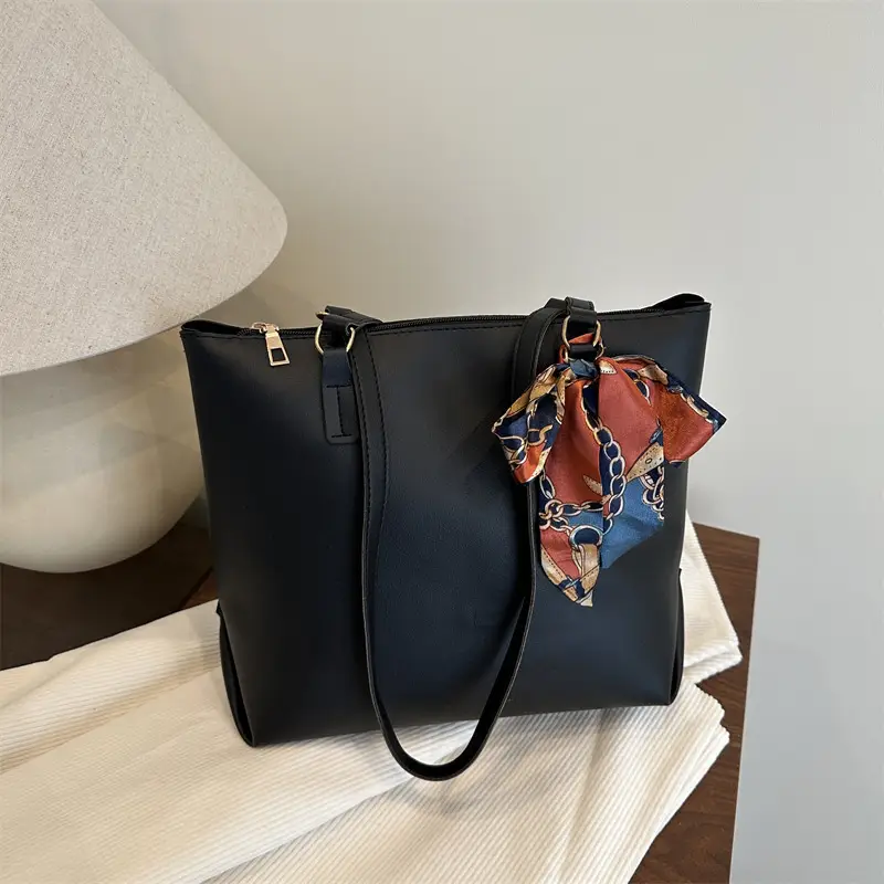 Beige Retro Shoulder Bag for Women Large Capacity