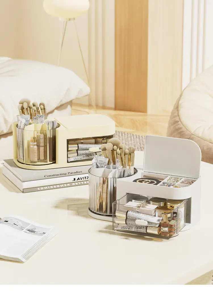Wholesale Makeup Brush Storage with Rotatable Organizer — feature 11