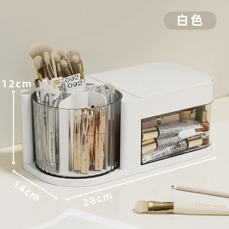 Wholesale Makeup Brush Storage with Rotatable Organizer