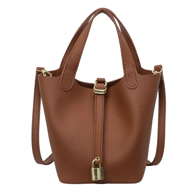 Women's Yellow Leather Shoulder Messenger Bag Set - Image 21
