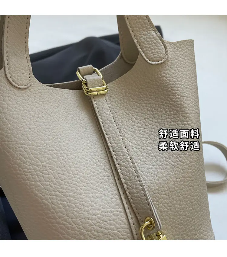 Women's Yellow Leather Shoulder Messenger Bag Set — feature 4