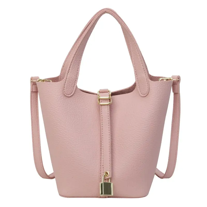 Women's Yellow Leather Shoulder Messenger Bag Set - Image 5