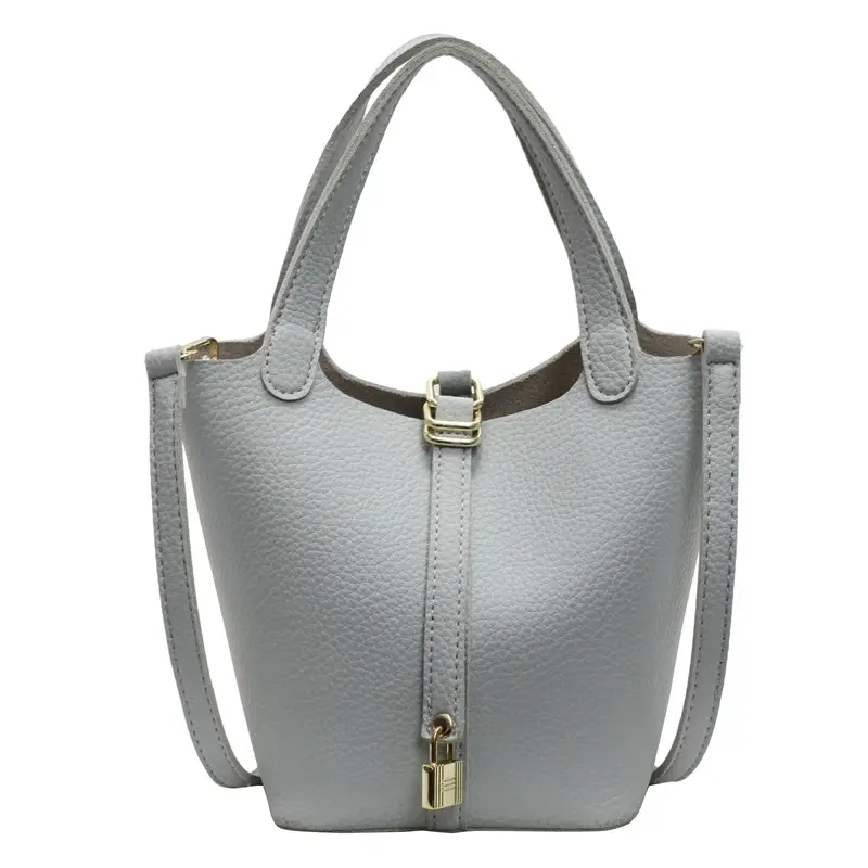 Women's Yellow Leather Shoulder Messenger Bag Set - Image 8