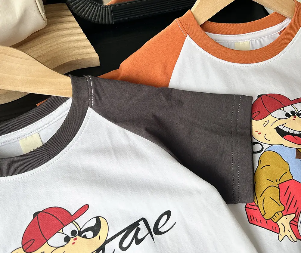 2025 Boys Raglan T-Shirt White Cartoon Print — feature 6