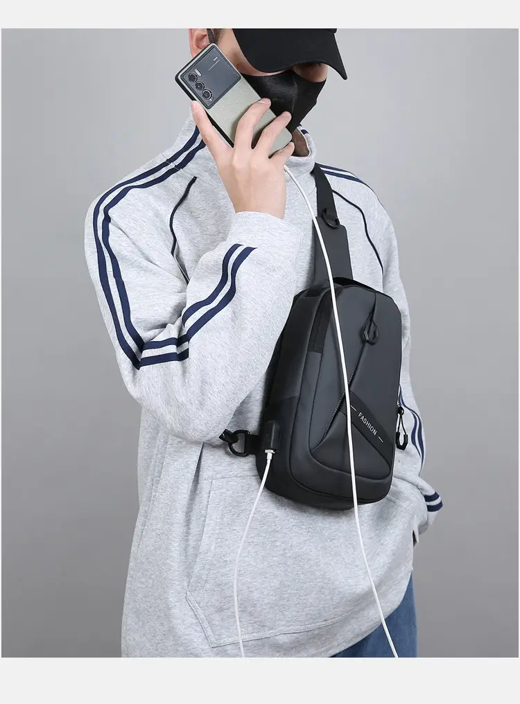 Men's PU Leather Crossbody Bag with Phone Holder — feature 38