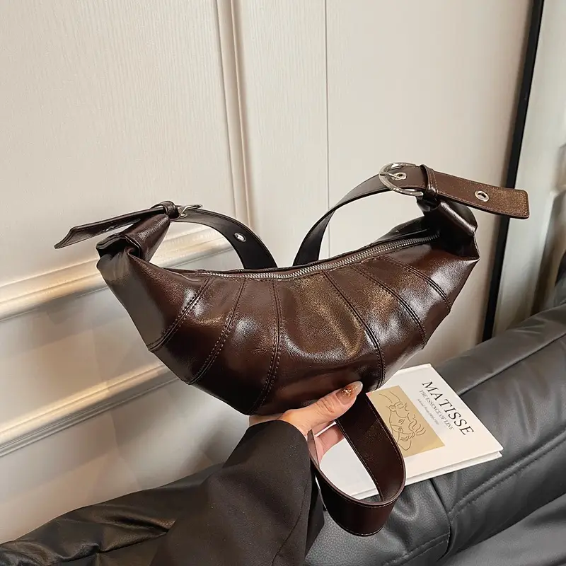 Women's Brown Leather Shoulder Crossbody Bag 2025 - Image 4
