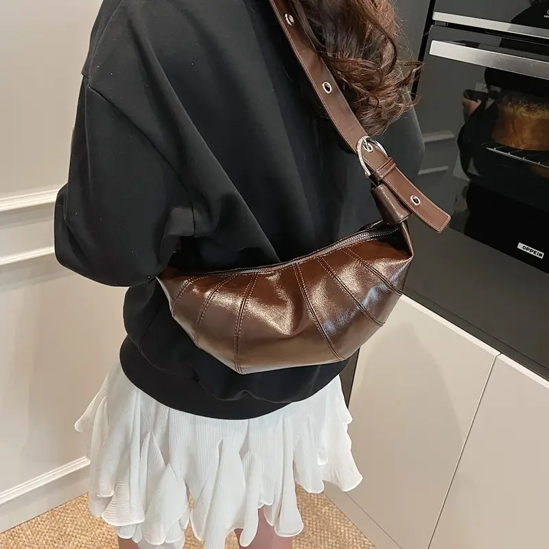 Women's Brown Leather Shoulder Crossbody Bag 2025 - Image 5