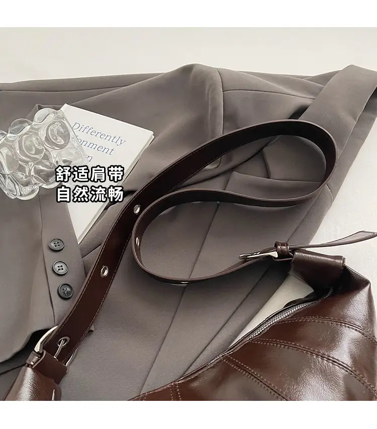 Women's Brown Leather Shoulder Crossbody Bag 2025 — feature 8