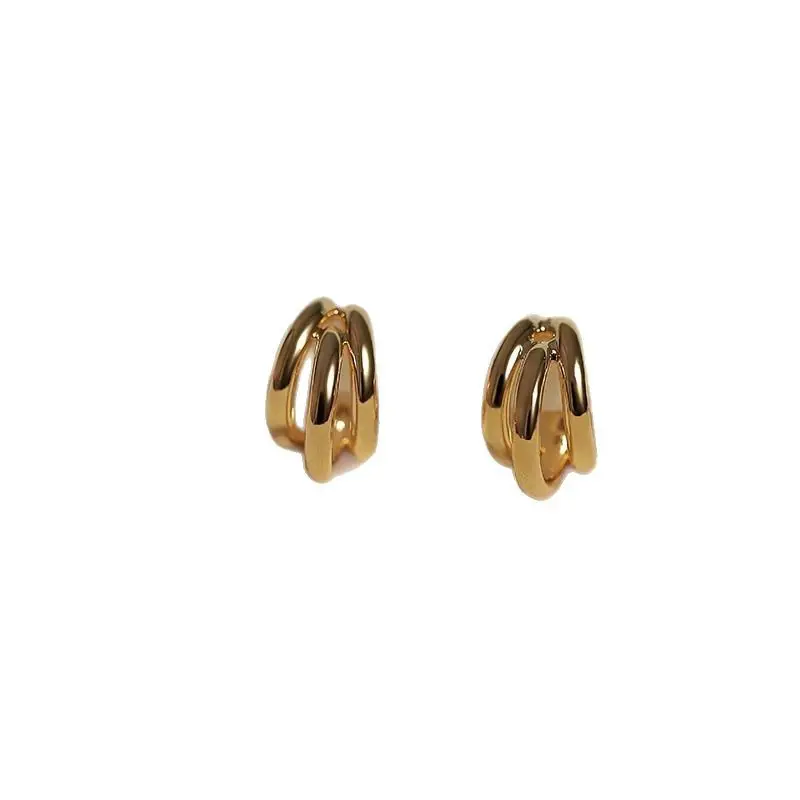 S925 Gold Needle Earrings for Women
