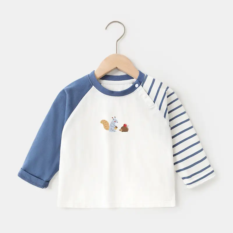 Boys Long Sleeve T-Shirt Baby Spring Dress Cartoon Base Shirt - Image 2