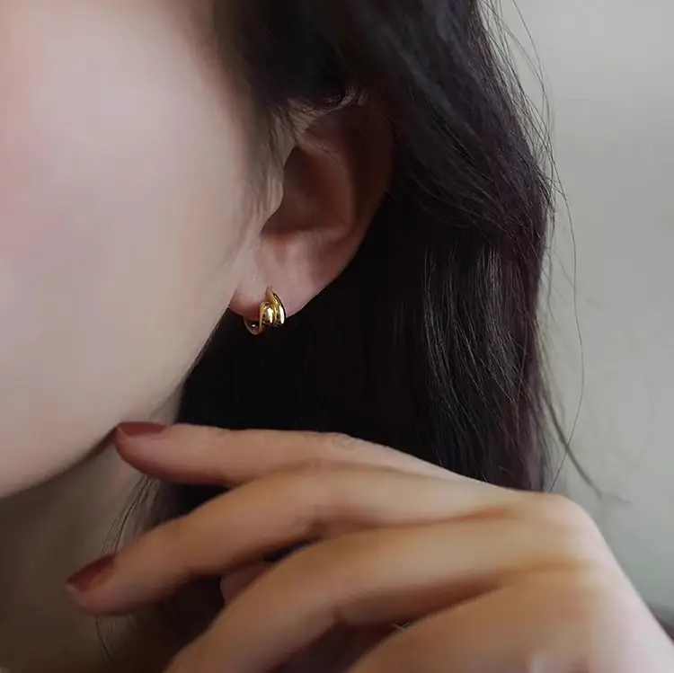 Golden Square Ear Buckle Women's Earrings 2025 - Image 14