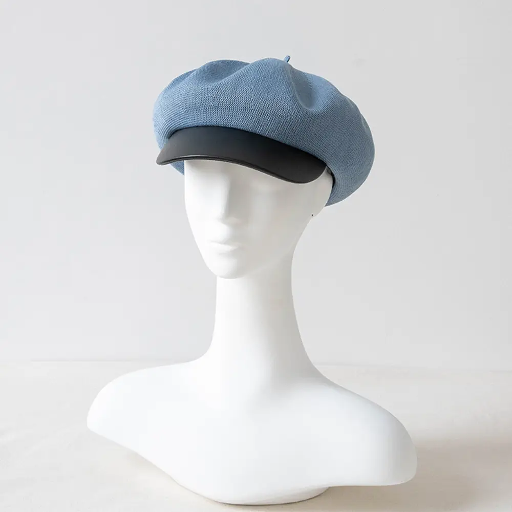 Pink Women's Beanie Cap with Sunshade Hat - Image 9