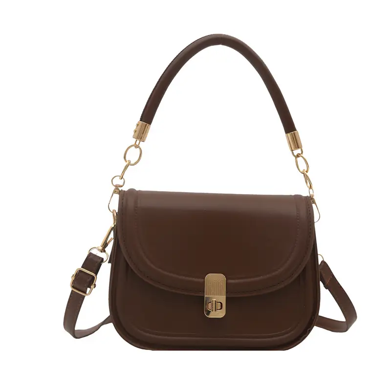 Vintage Brown Lock Shoulder Bag for Women 2025 - Image 10