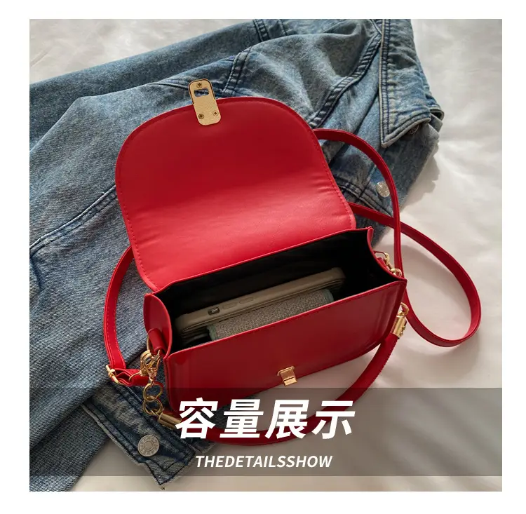 Vintage Brown Lock Shoulder Bag for Women 2025 — feature 8