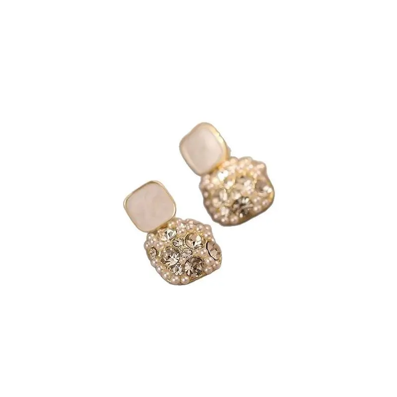 White Pearl Drop Earrings for Women Elegant Luxury 2025 - Image 5