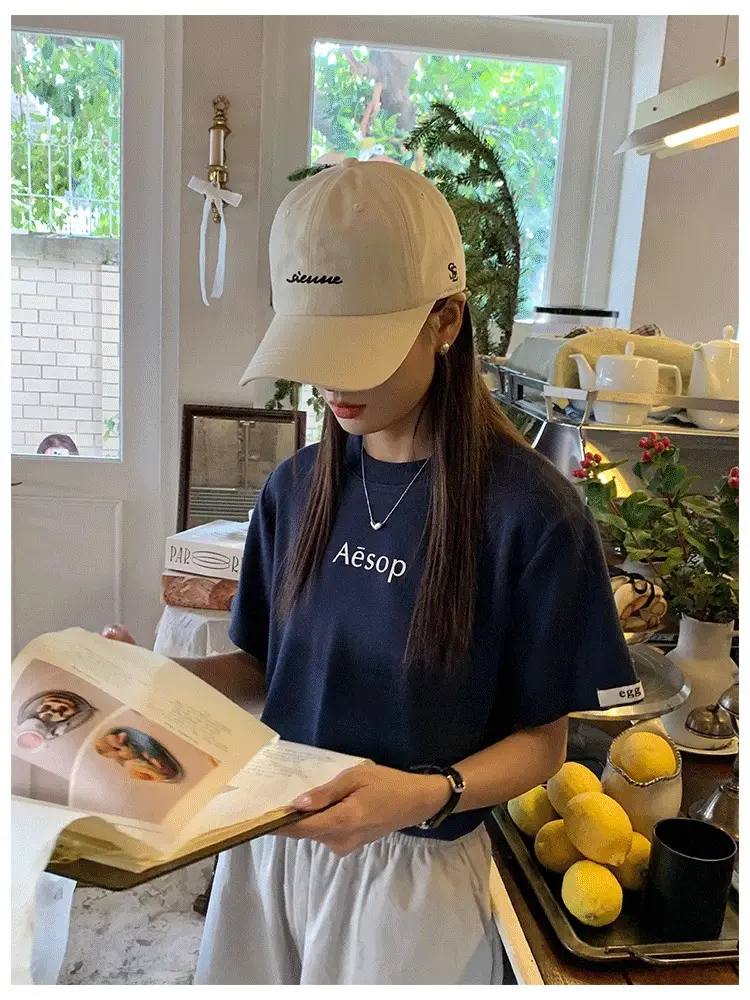 Korean-style Baseball Cap Navy Blue Women's Spring Summer Sunshade — feature 1
