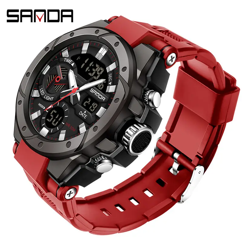 Sanda Men's Multifunctional Gold Black Watch - Image 29