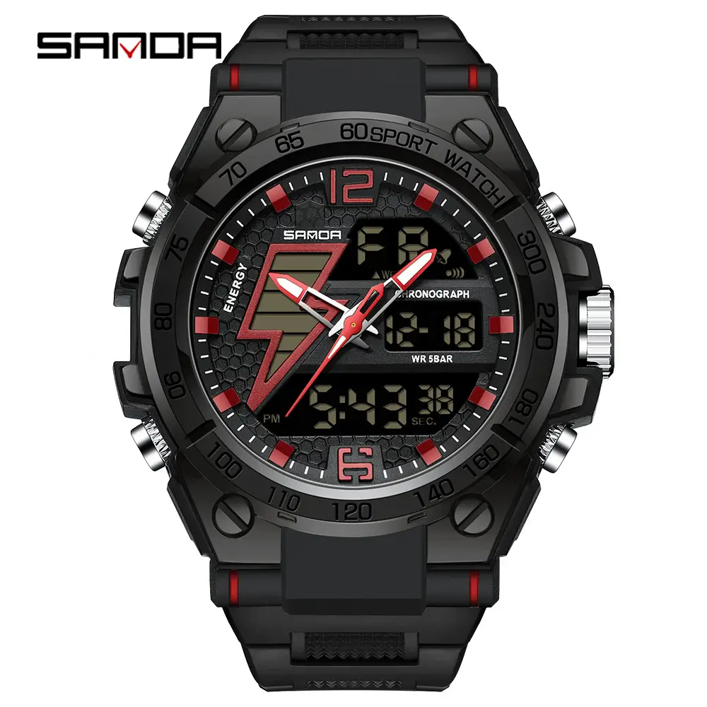 Sanda Men's Multifunctional Gold Black Watch - Image 21