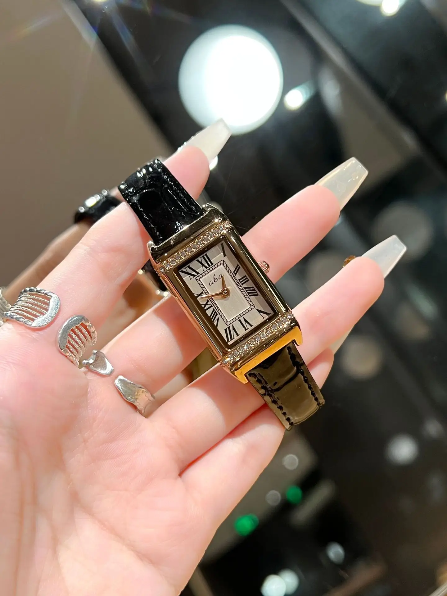 Women's Waterproof Luxury Watch with Red Strap & Diamond Set — feature 5