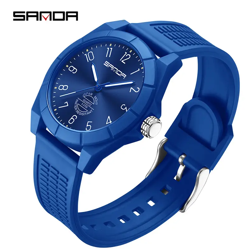 Sanda Green Quartz Watch Silent Waterproof - Image 13