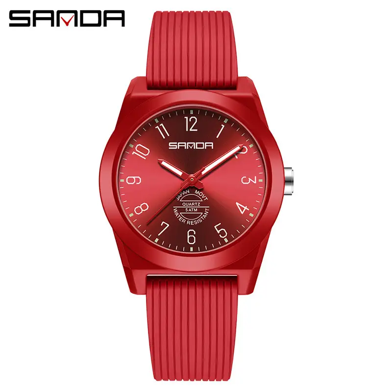 Sanda Green Quartz Watch Silent Waterproof - Image 10