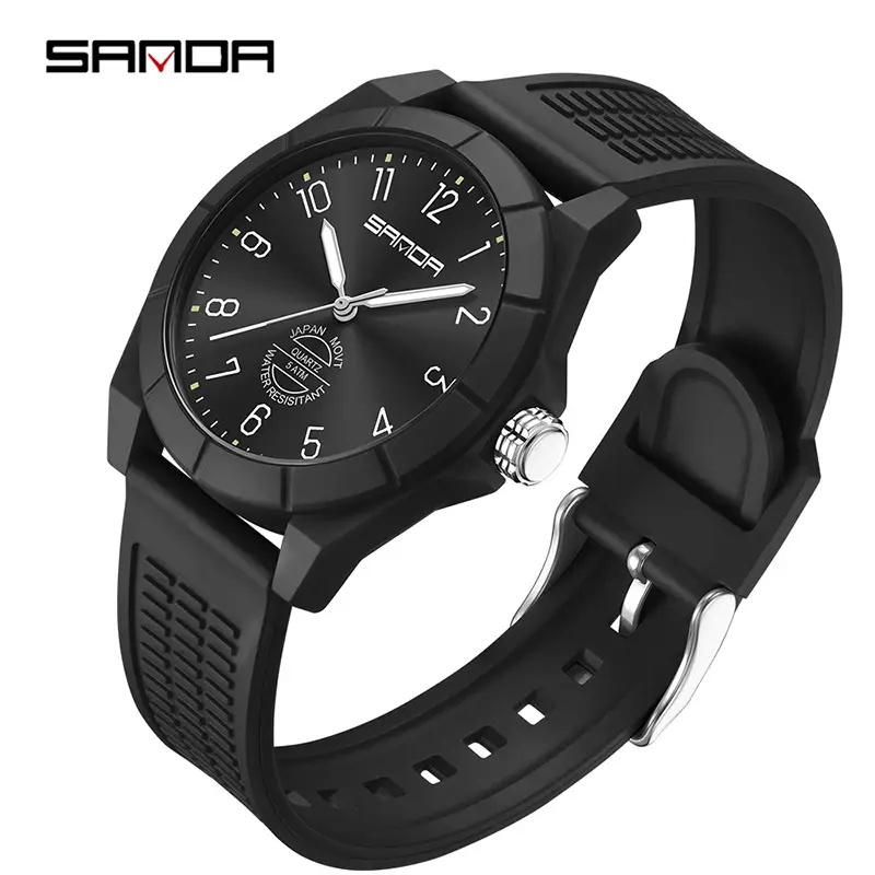 Sanda Green Quartz Watch Silent Waterproof - Image 2