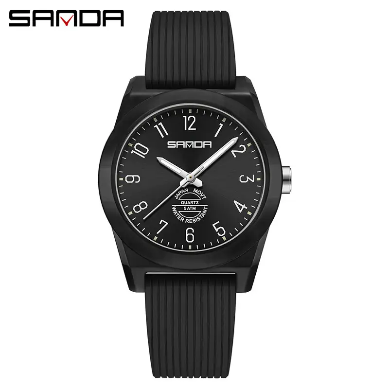 Sanda Green Quartz Watch Silent Waterproof - Image 7