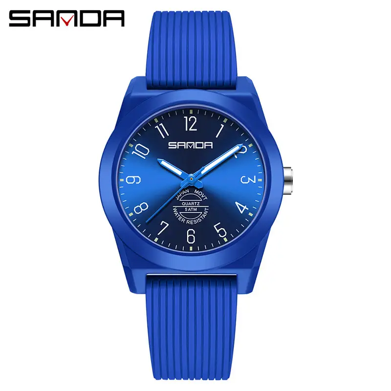 Sanda Green Quartz Watch Silent Waterproof - Image 8