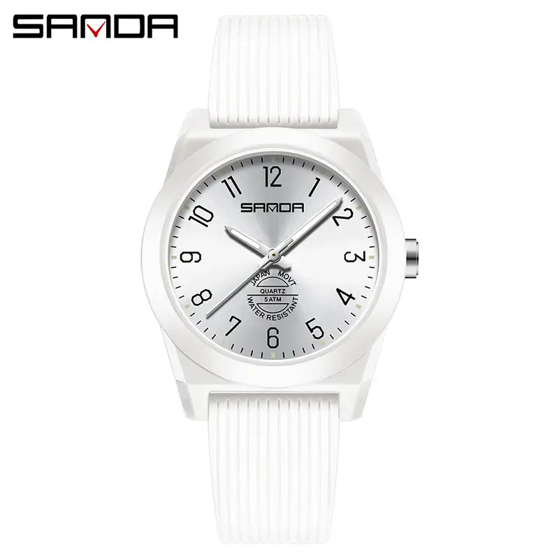 Sanda Green Quartz Watch Silent Waterproof - Image 9