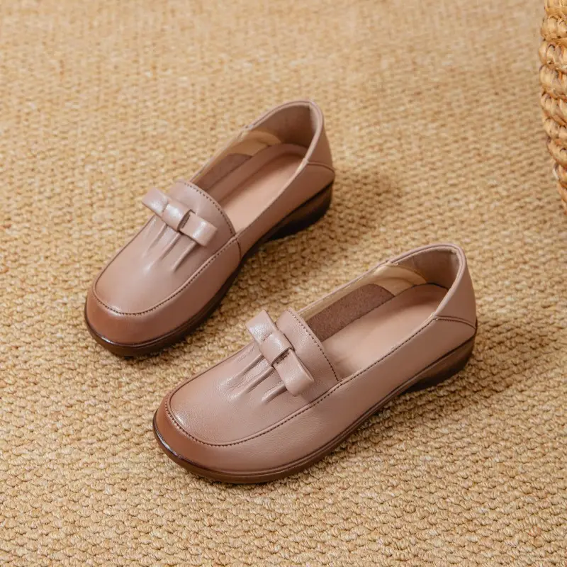Women's British Style Leather Loafers Small 2025 - Image 5