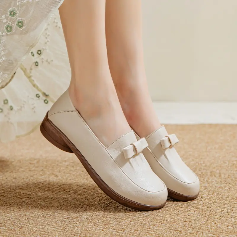 Women's British Style Leather Loafers Small 2025 - Image 6