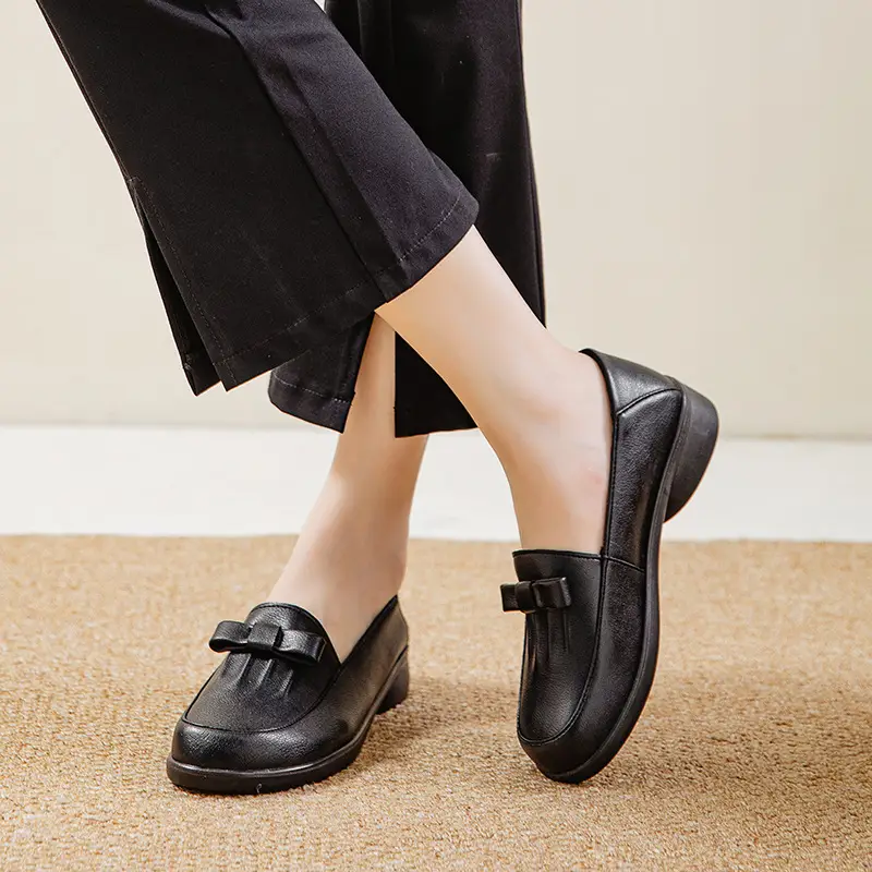 Women's British Style Leather Loafers Small 2025 - Image 7