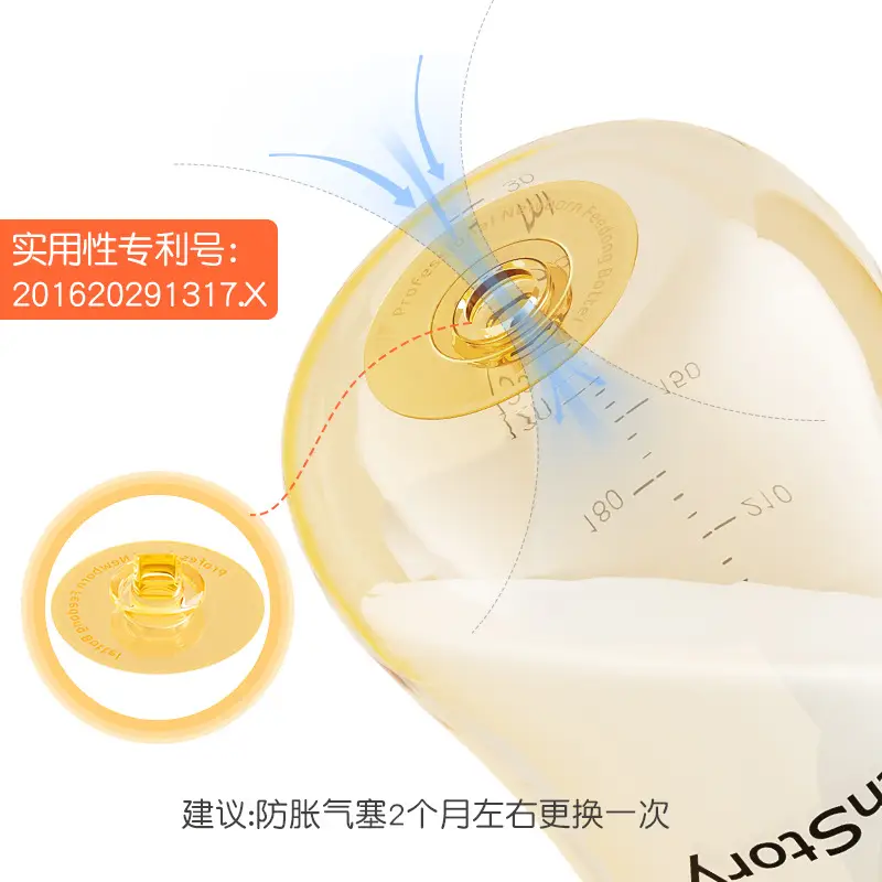 Ppsu Bottle for Newborn Babies 0 to 3-6 Months and Above, Anti-Flatulence, Anti-Choking, Imitation Breast Milk, Anti-Leakage