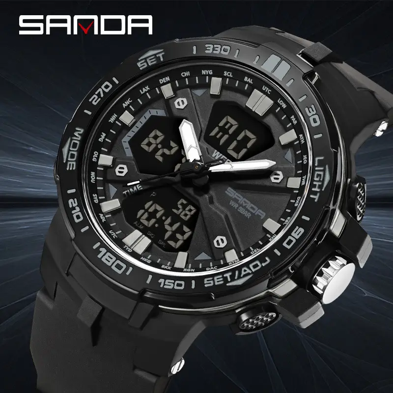 Sanda Multifunctional Waterproof Wristwatch for Men - Image 7