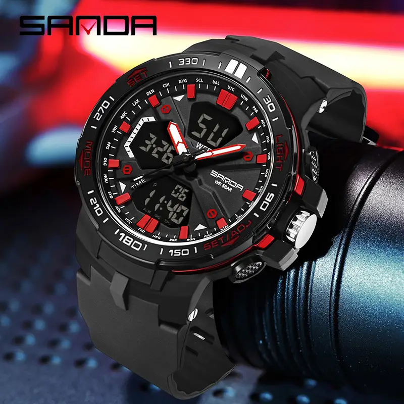 Sanda Multifunctional Waterproof Wristwatch for Men - Image 9