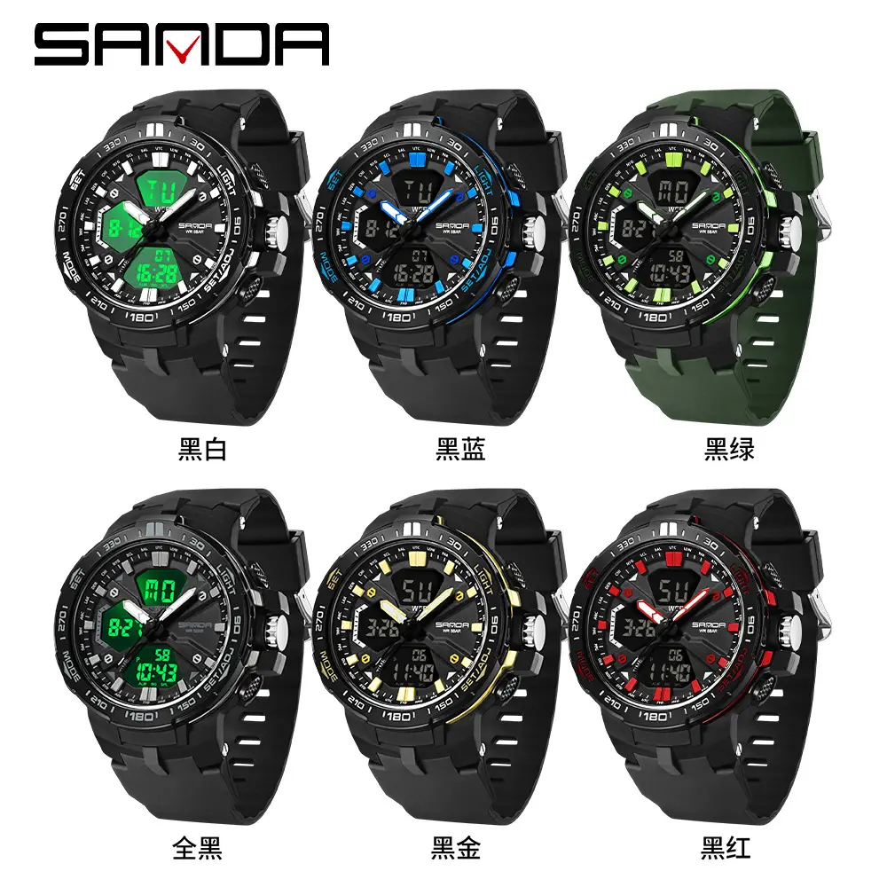 Sanda Multifunctional Waterproof Wristwatch for Men - Image 10