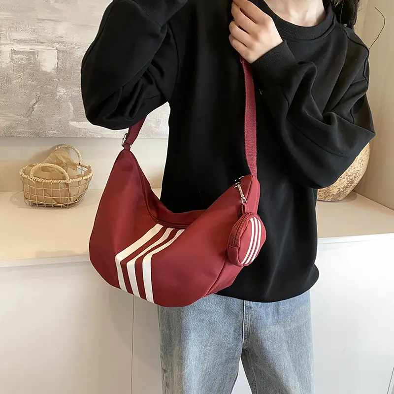 Korean Style Red Crossbody Bag for Women - Image 5
