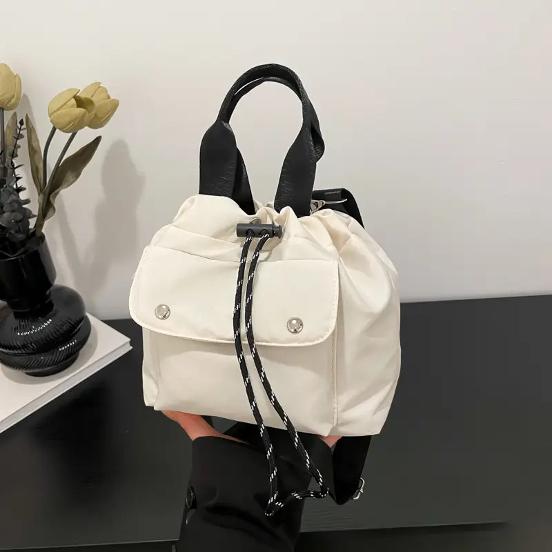 Women's White Black Contrast Shoulder Bag 2025 - Image 6